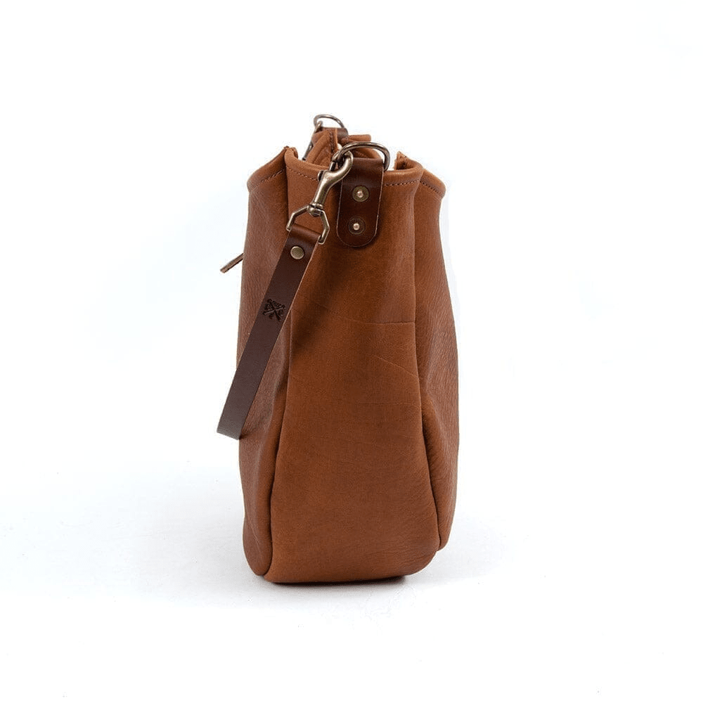 CELESTE LEATHER HOBO BAG - MEDIUM - TAN