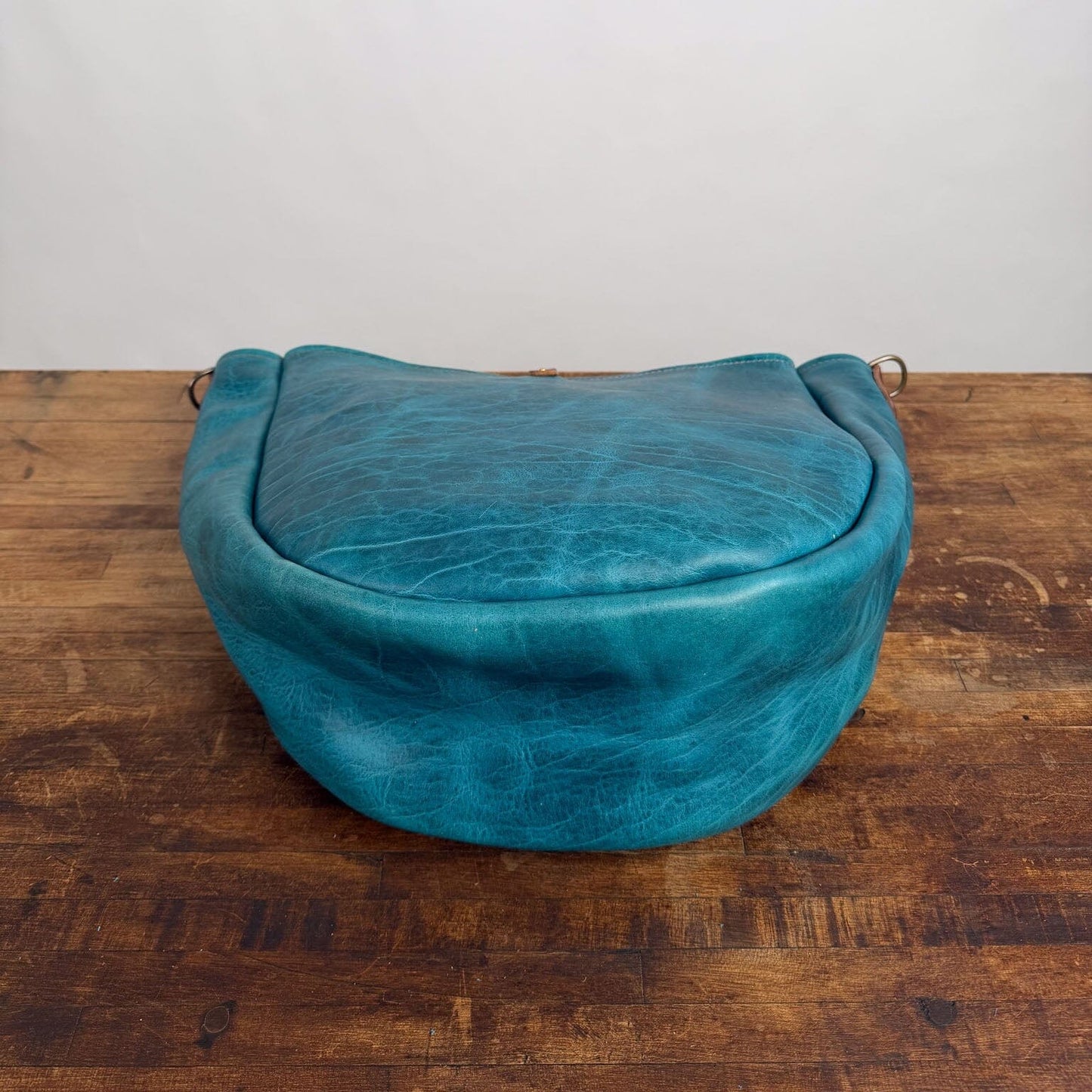 CELESTE LEATHER HOBO BAG - LARGE - COBALT BISON - NEARLY PERFECT - IN STOCK