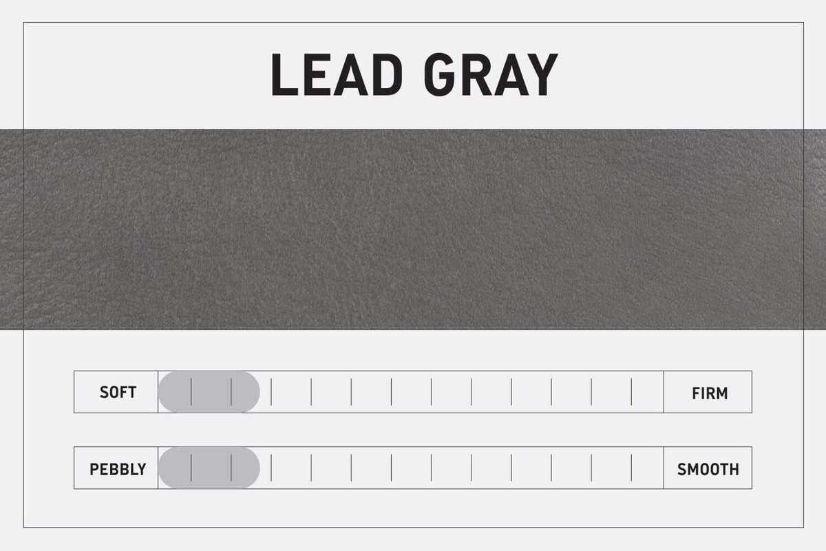 LEATHER BUCKET BAG - MEDIUM - LEAD GRAY