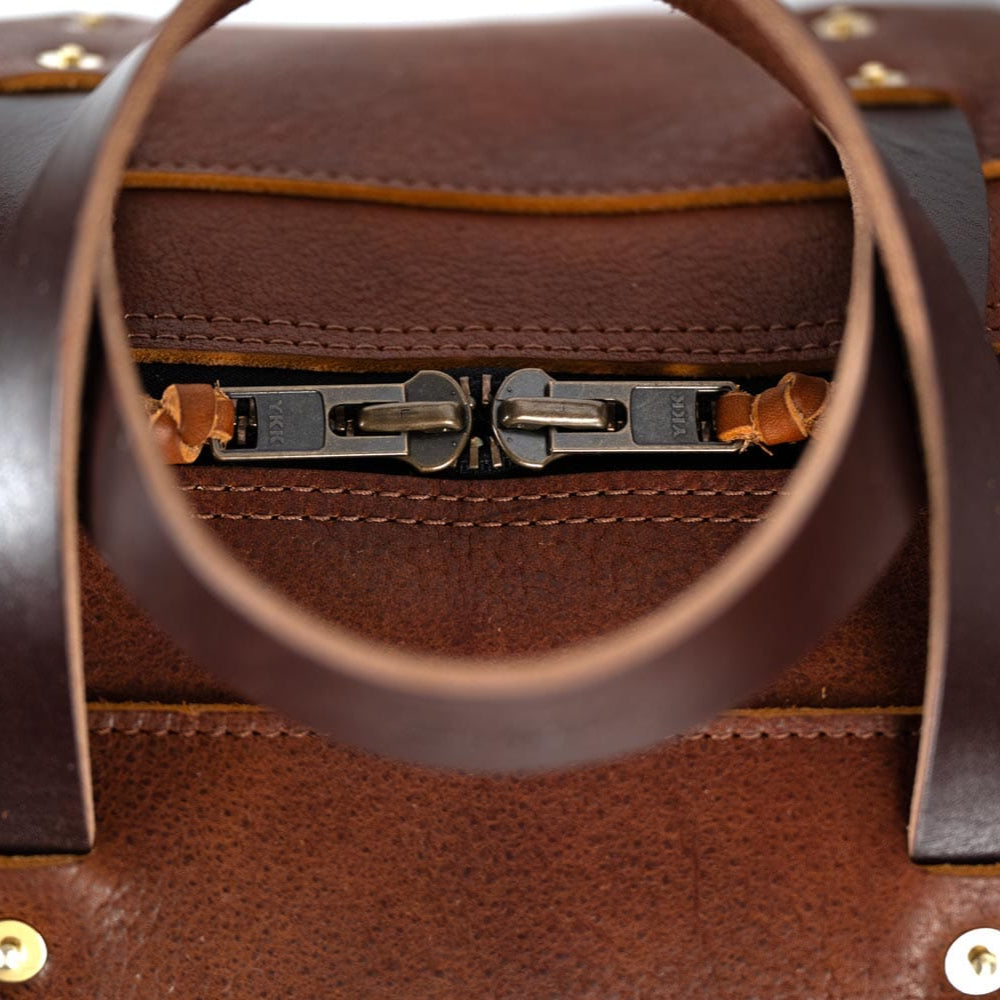 FLORENCE LEATHER CROSSBODY BAG - HONEY - HEMMED POCKET - SADDLE STRAPS - IN STOCK