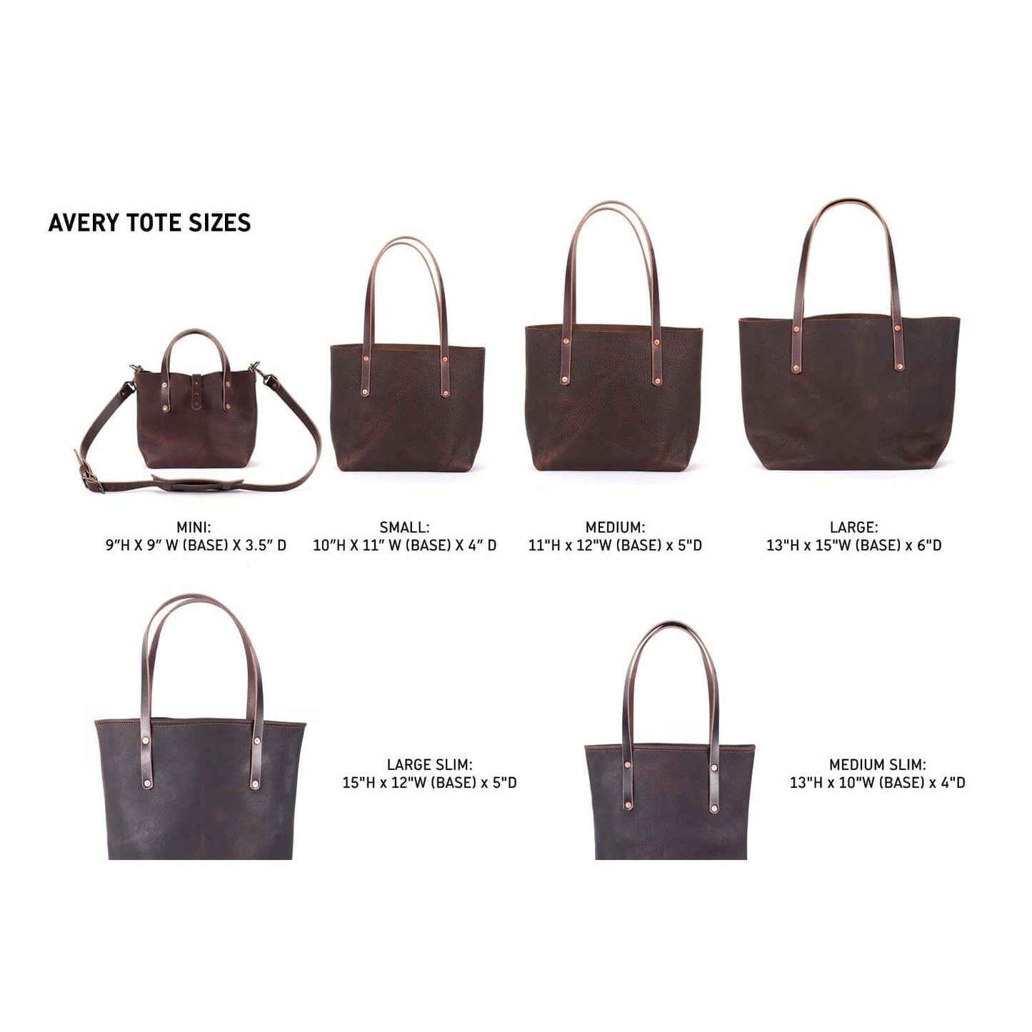 AVERY LEATHER TOTE BAG - MEDIUM - PINE GREEN BISON