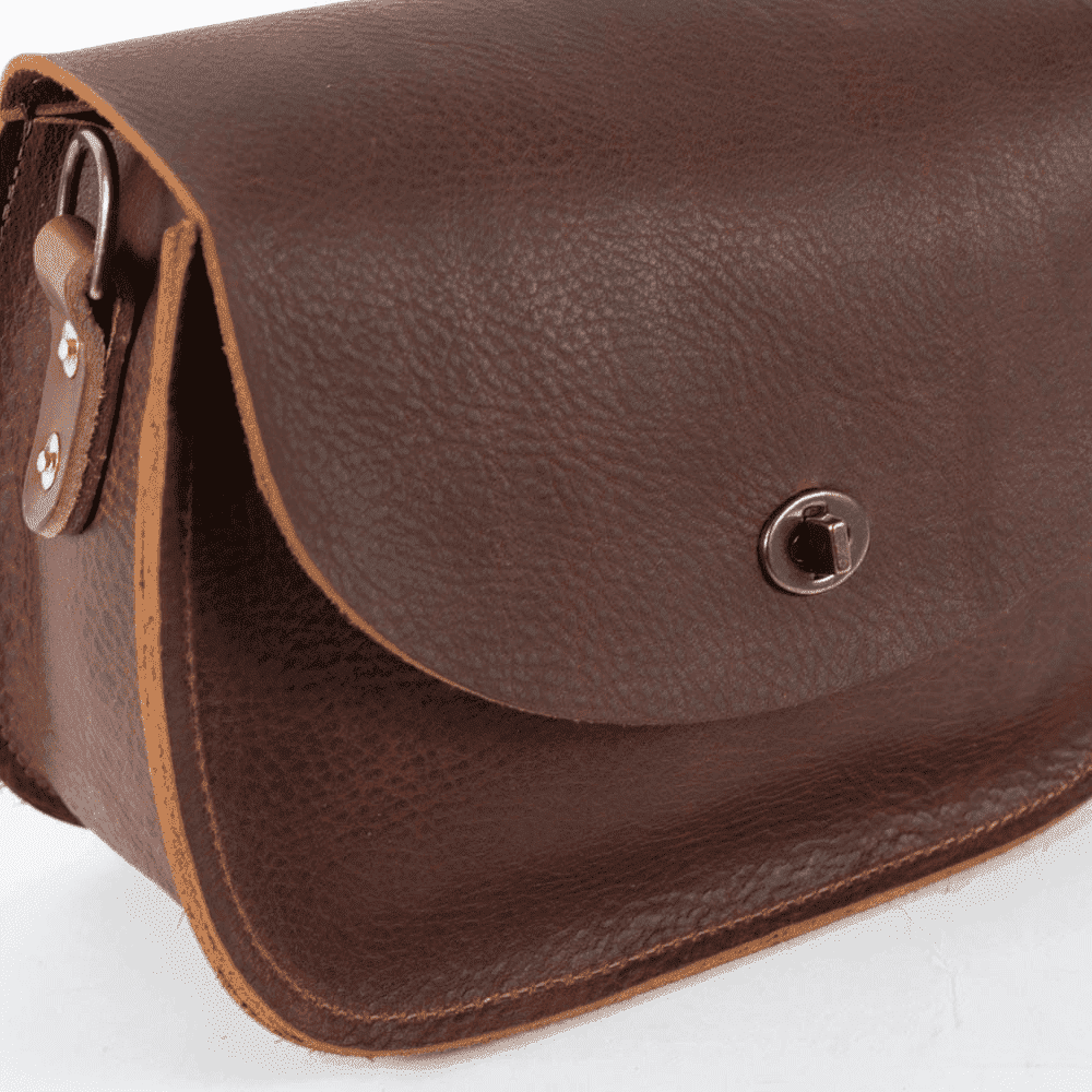 VIVIAN SATCHEL LEATHER CROSSBODY - SMOKEY BLUE