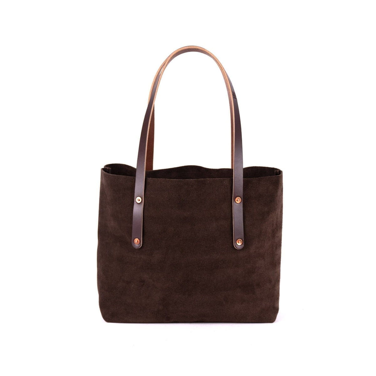 AVERY LEATHER TOTE BAG - MEDIUM - CHOCOLATE SUEDE