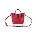 AVERY LEATHER TOTE BAG - MINI CROSSBODY - CRIMSON