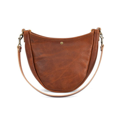 CELESTE LEATHER HOBO BAG - WHISKY BISON