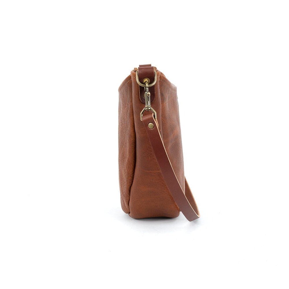 CELESTE LEATHER HOBO BAG - WHISKY BISON