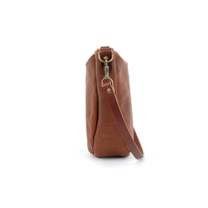 CELESTE LEATHER HOBO BAG - OLIVE