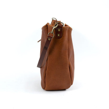 CELESTE LEATHER HOBO BAG - LARGE - CHERRY BISON