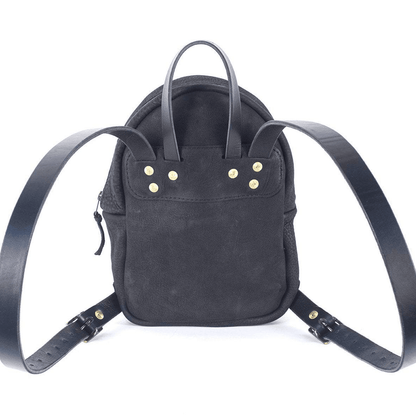 CLASSIC ZIPPERED SMALL LEATHER BACKPACK PURSE