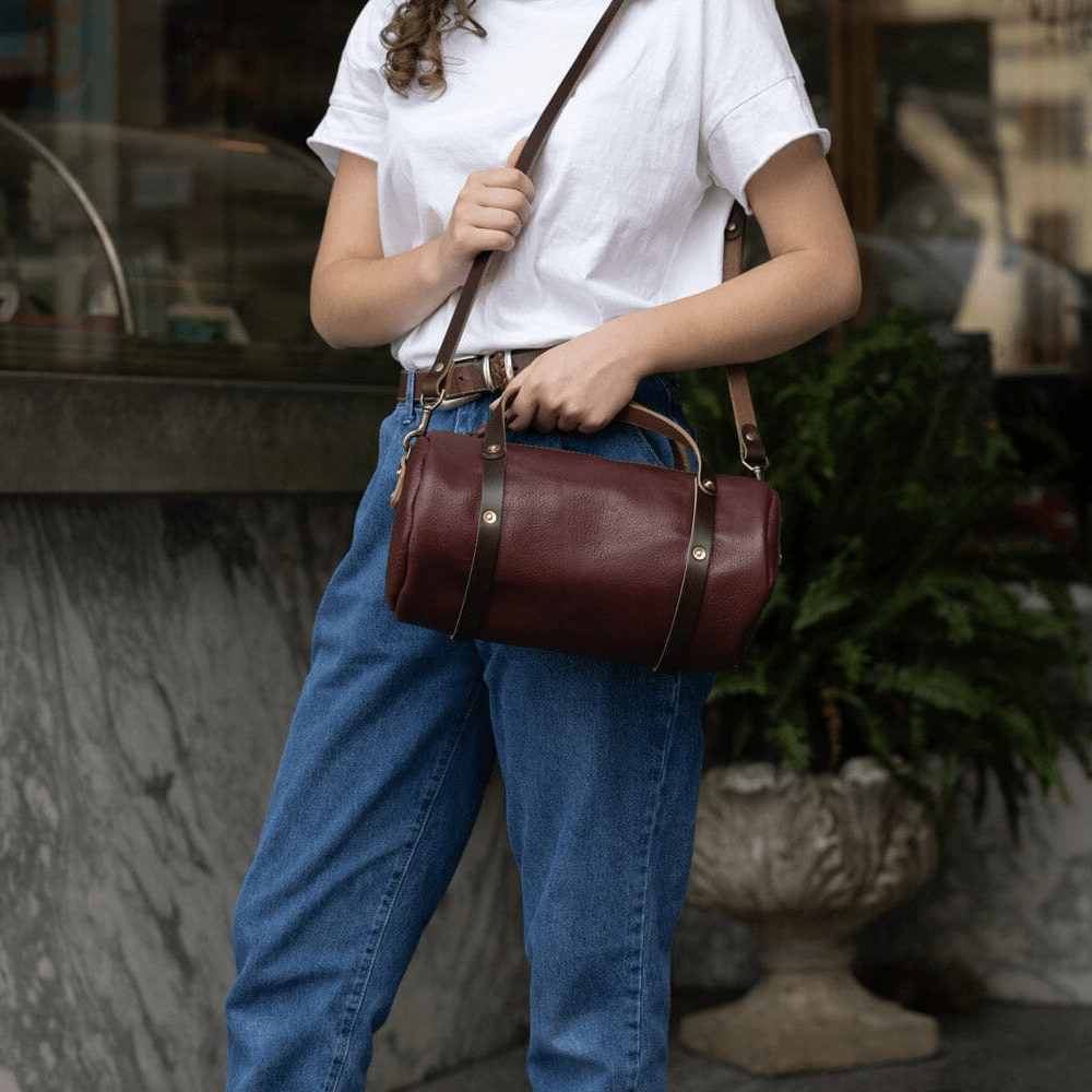 JANE LEATHER CROSSBODY - MERLOT