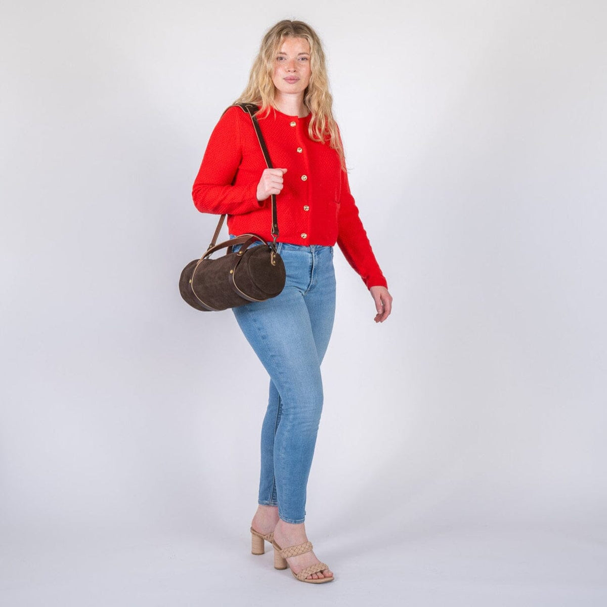 JANE LEATHER CROSSBODY - CHOCOLATE SUEDE