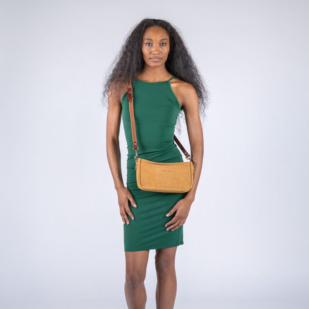 RENNIE LEATHER SHOULDER BAG - DESERT SUEDE - IN STOCK