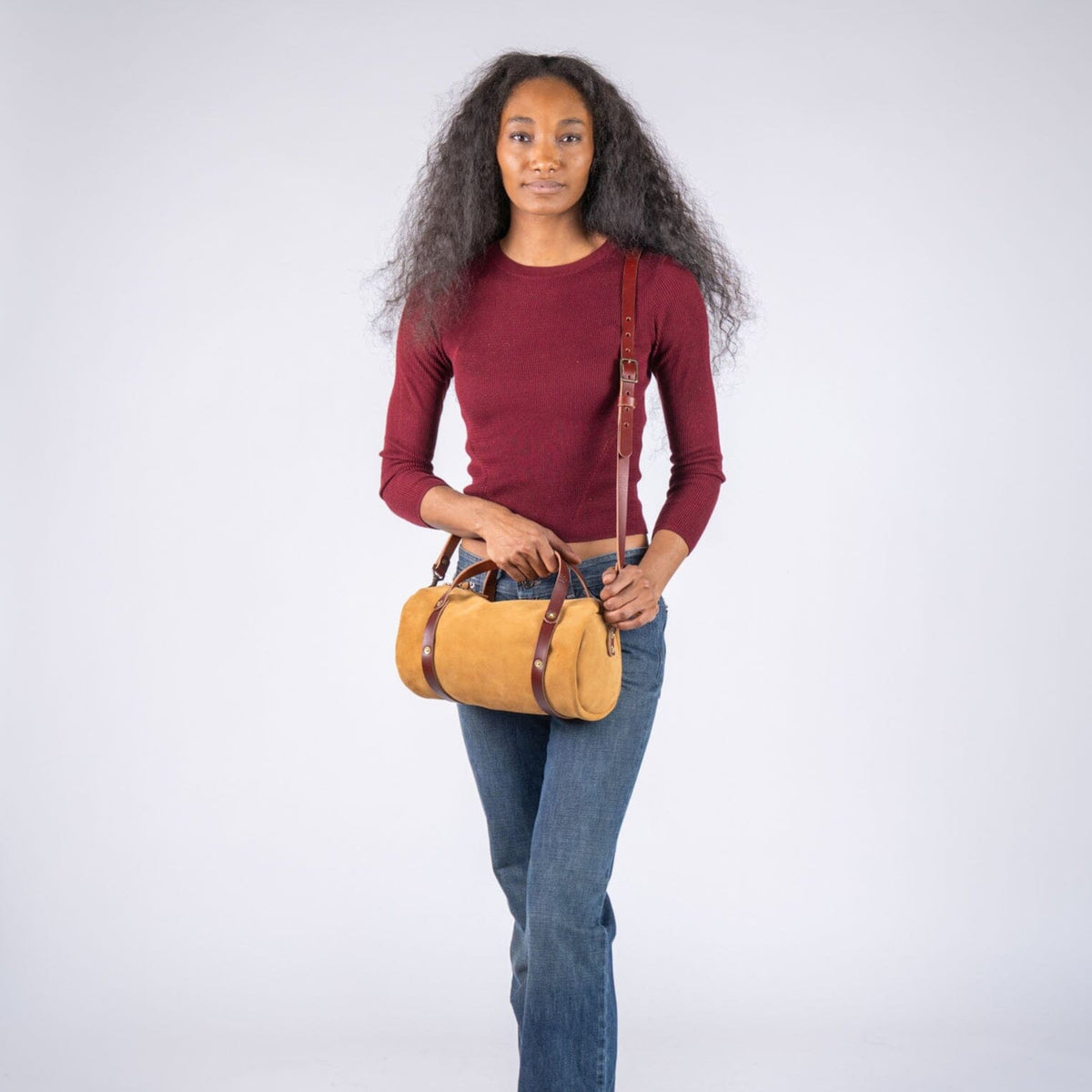 JANE LEATHER CROSSBODY - DESERT SUEDE