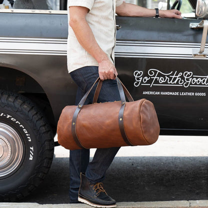 WILLIAM LEATHER WEEKENDER DUFFLE BAG
