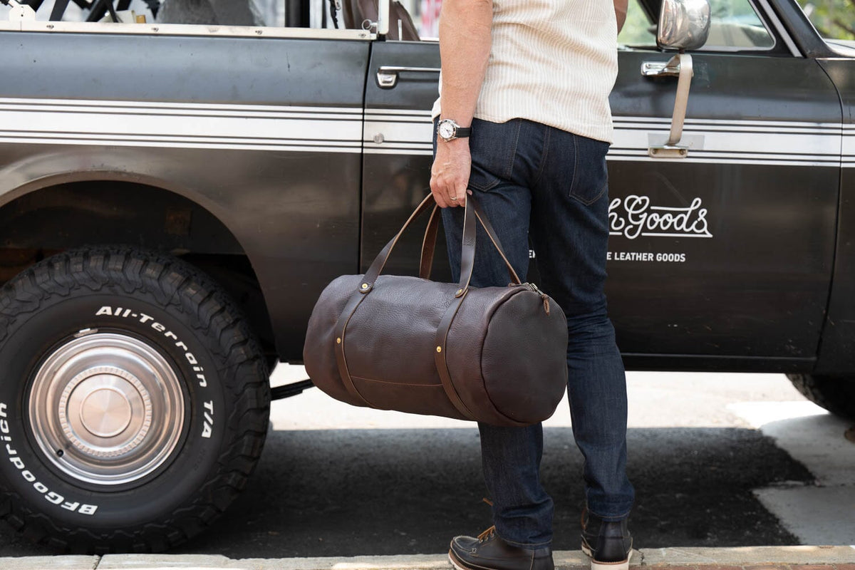 WILLIAM LEATHER WEEKENDER DUFFLE BAG - IN STOCK