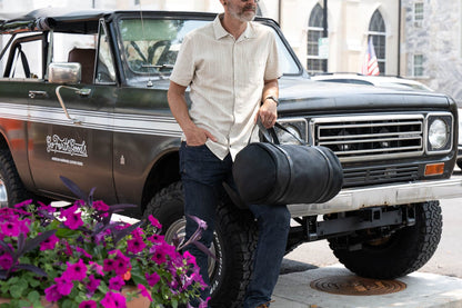 WILLIAM LEATHER WEEKENDER DUFFLE BAG - IN STOCK