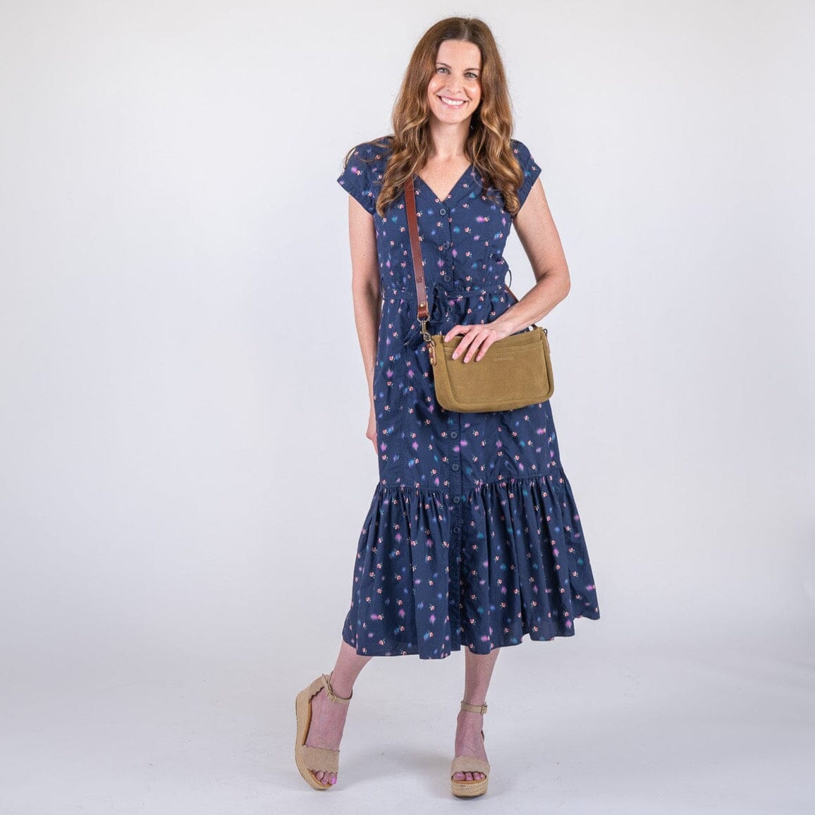 RENNIE LEATHER SHOULDER BAG - PISTACHIO SUEDE