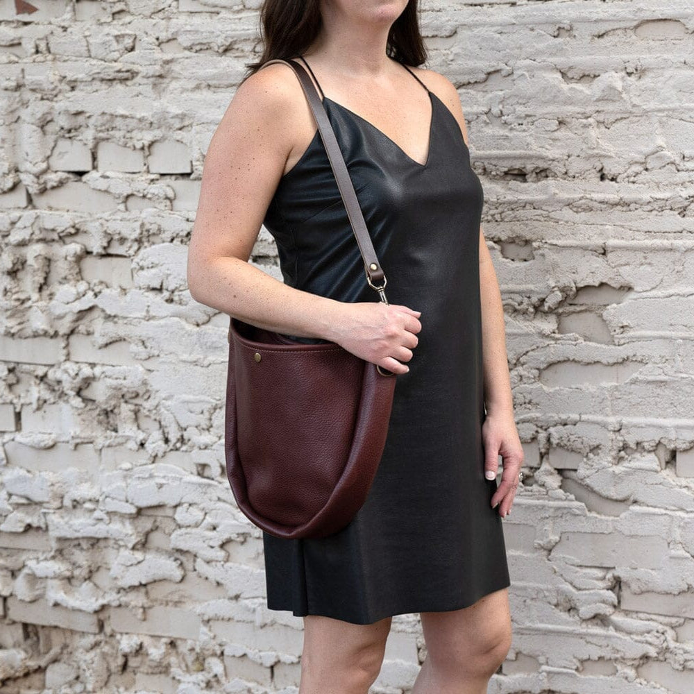 CELESTE LEATHER HOBO BAG - BERMUDA