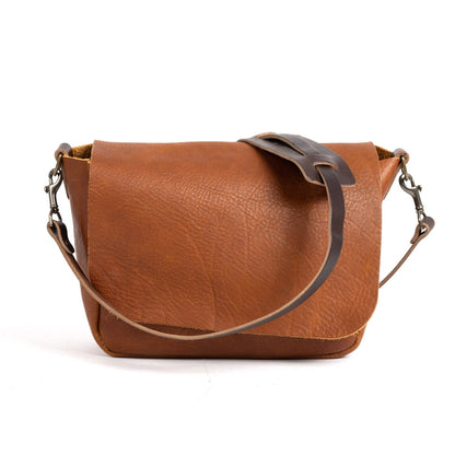 KINDLE LEATHER SATCHEL - SADDLE - IN STOCK