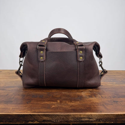 ELEANOR LEATHER HANDBAG - MOCHA - IN STOCK