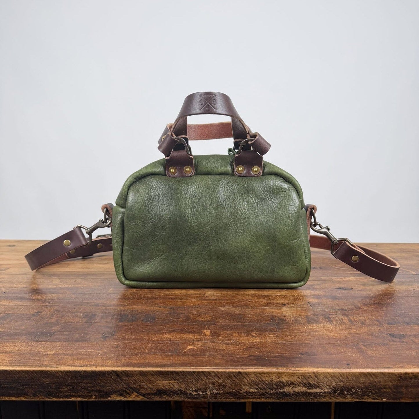 HOFFMAN LEATHER CROSSBODY BAG - MINI - JADE BISON - IN STOCK