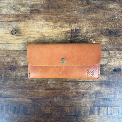 MARIE LEATHER WALLET - CARAMEL - IN STOCK