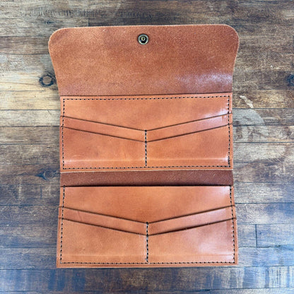 MARIE LEATHER WALLET - CARAMEL - IN STOCK
