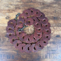 CHAIN LINK LEATHER STRAP - OCTAGON - WHISKY - IN STOCK