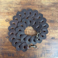 CHAIN LINK LEATHER STRAP - OVAL - MOCHA - IN STOCK