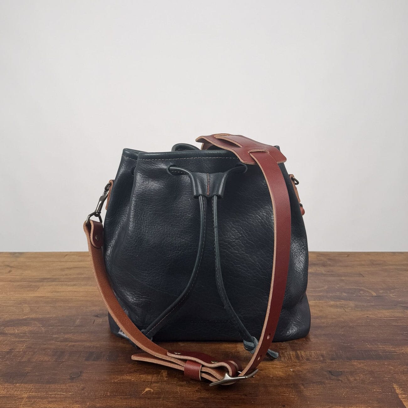 ABBY LEATHER BUCKET BAG - INDIGO BISON - IN STOCK