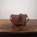 KINDLE LEATHER SATCHEL - SMALL - SADDLE - MAGNETIC SNAP - FIRST BAG MADE - IN STOCK (Copy) (Copy)