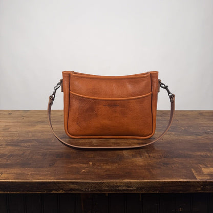 RENNIE LEATHER SHOULDER BAG - MEDIUM - PEANUT BISON - IN STOCK