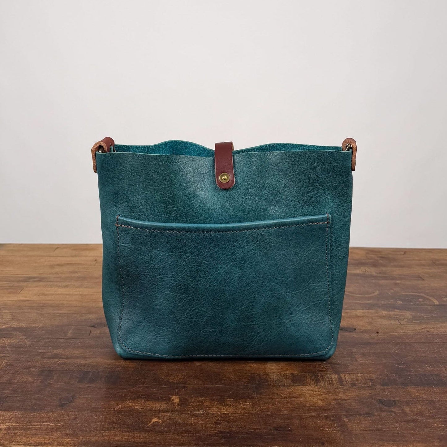 AVERY CROSSBODY - MINI - COBALT BISON - HEMMED LARGE BACK POCKET - BUTTON STUD - IN STOCK