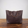 AVERY LEATHER TOTE BAG - LARGE - MOPCHA - LARGE PEBBLES - IN STOCK