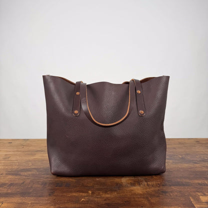 AVERY LEATHER TOTE BAG - LARGE - MOPCHA - LARGE PEBBLES - IN STOCK