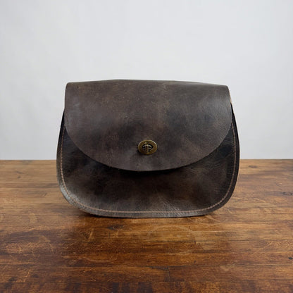 VIVIAN SATCHEL LEATHER CROSSBODY - MYSTERY MOSS - BACK POCKET - NEARLY PERFECT - IN STOCK