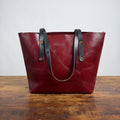AVERY LEATHER TOTE BAG - MEDIUM - OXBLOOD - HIDDEN SNAPS - NEARLY PERFECT - IN STOCK