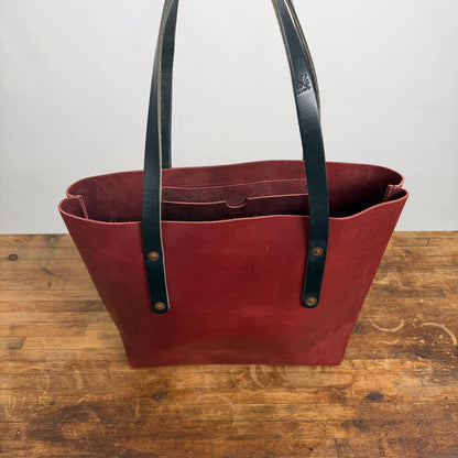 AVERY LEATHER TOTE BAG - MEDIUM - OXBLOOD - NEARLY PERFECT - IN STOCK