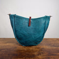 CELESTE LEATHER HOBO BAG - LARGE - COBALT BISON - NEARLY PERFECT - IN STOCK
