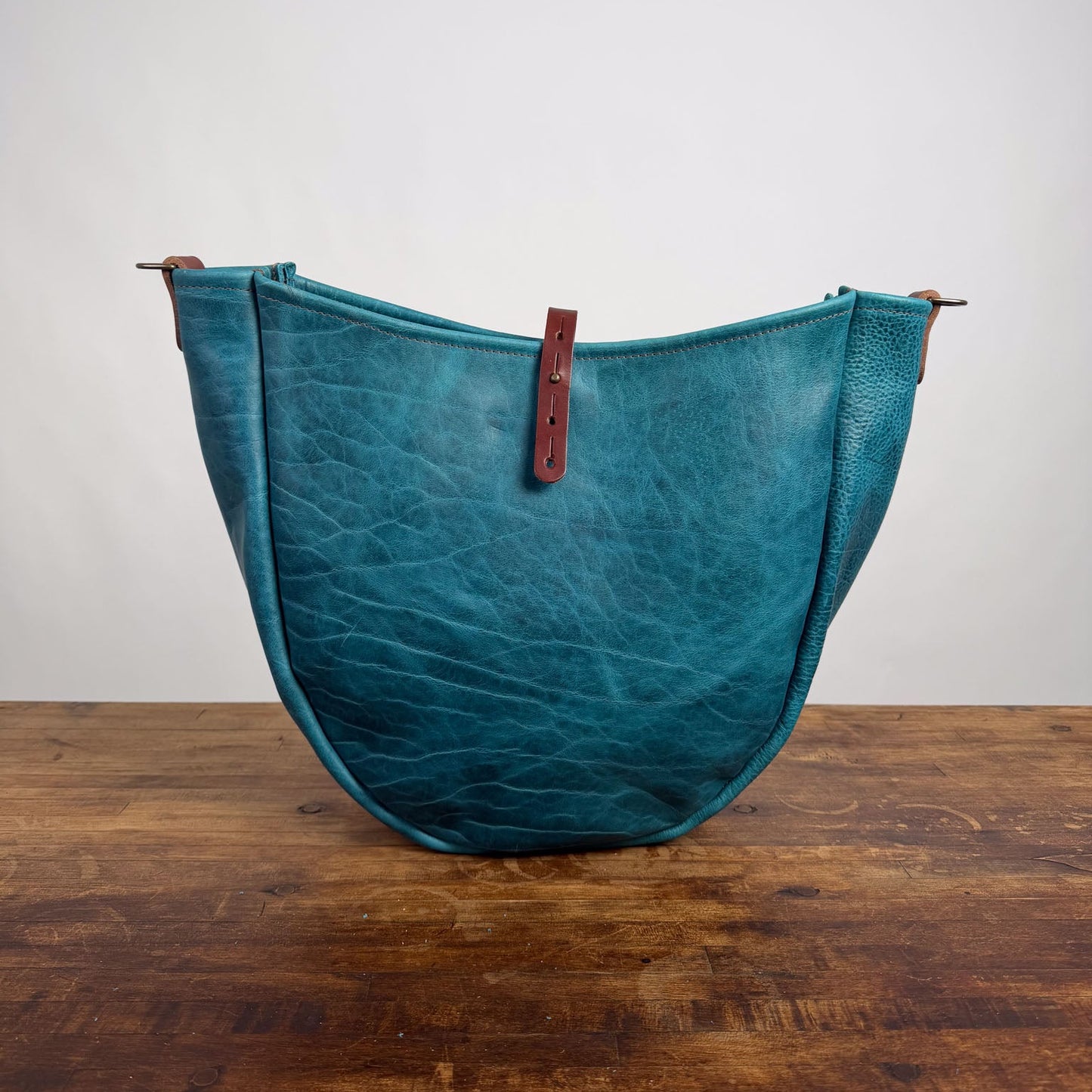 CELESTE LEATHER HOBO BAG - LARGE - COBALT BISON - NEARLY PERFECT - IN STOCK
