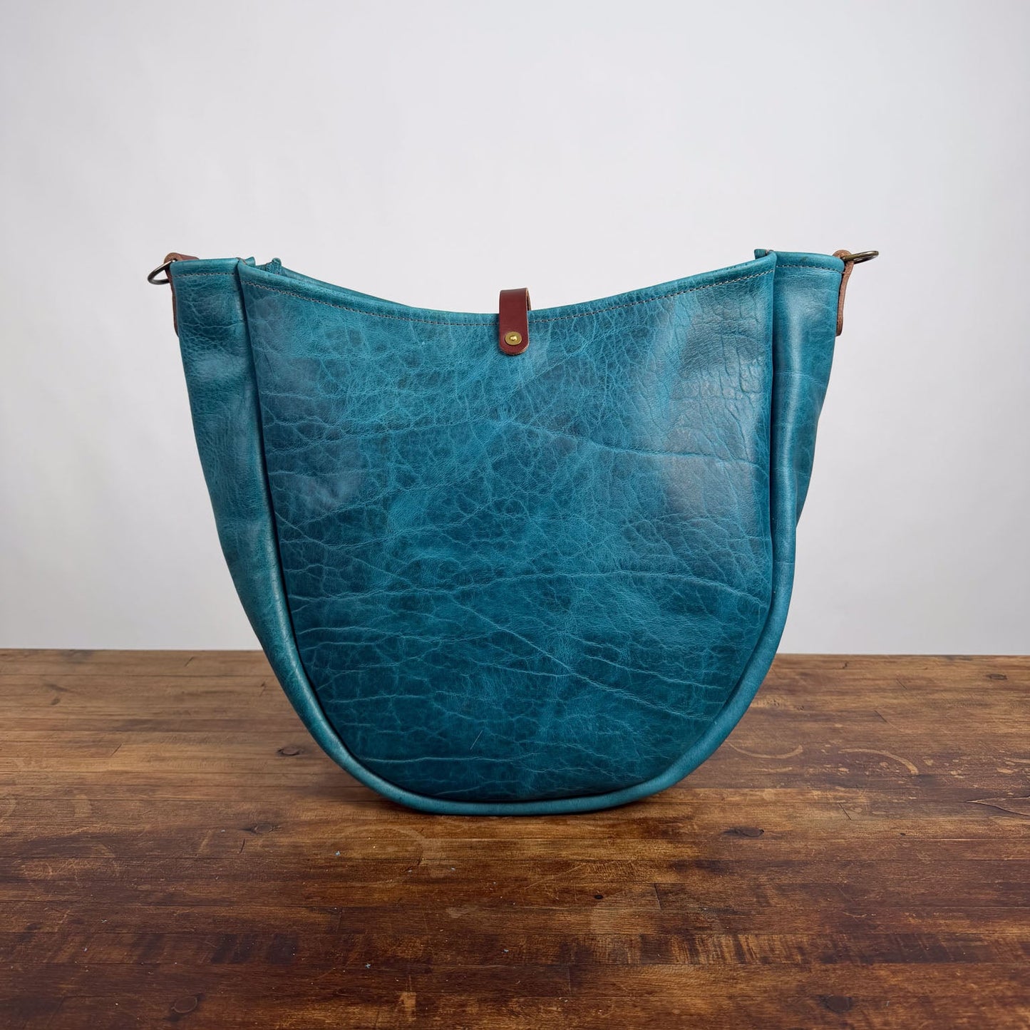 CELESTE LEATHER HOBO BAG - LARGE - COBALT BISON - NEARLY PERFECT - IN STOCK