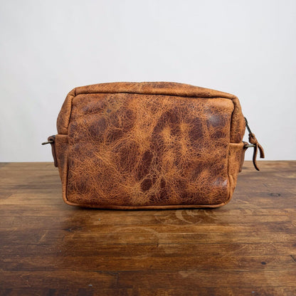 SARAH LEATHER CROSSBODY - PEANUT BISON - SCRIPT LOGO - NEARLY PERFECT - IN STOCK