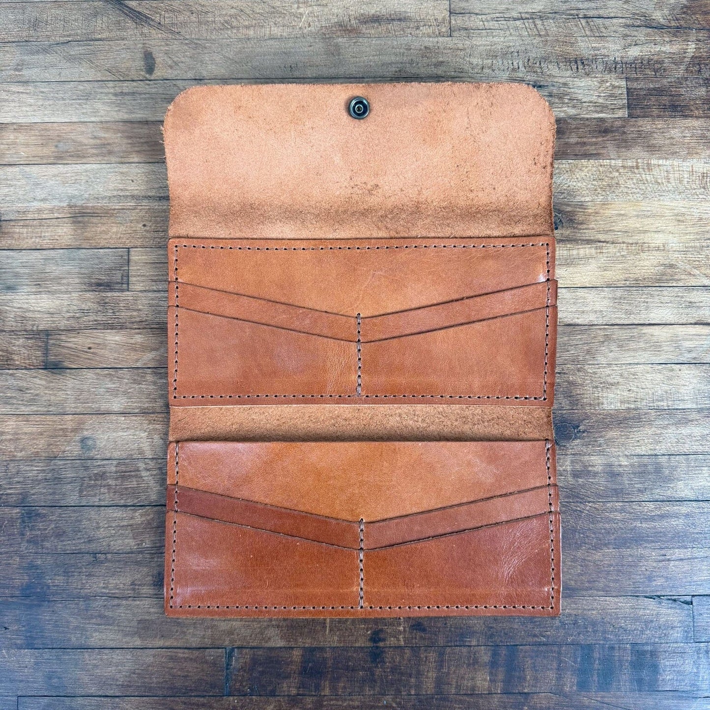 MARIE LEATHER WALLET -  CARAMEL #2 - NEARLY PERFECT - IN STOCK