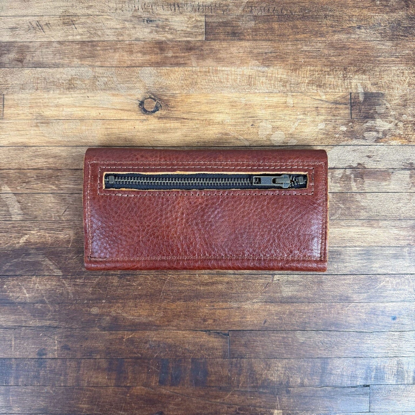 MARIE LEATHER WALLET - SADDLE #2 - NEARLY PERFECT - IN STOCK