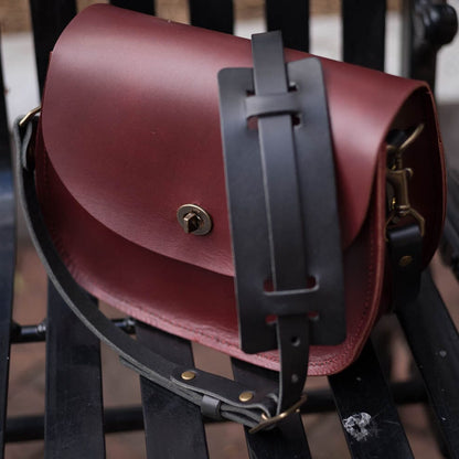 VIVIAN SATCHEL LEATHER CROSSBODY - OXBLOOD