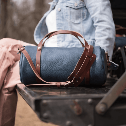 JANE LEATHER CROSSBODY - LARGE - SMOKEY BLUE