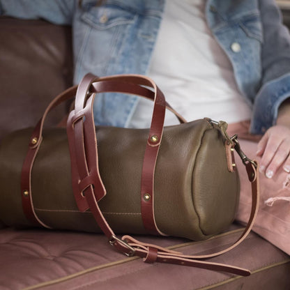JANE LEATHER CROSSBODY - LARGE - OLIVE
