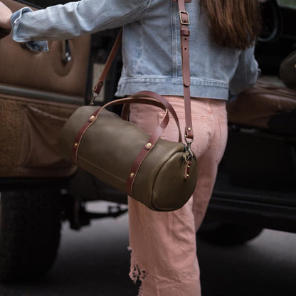 JANE LEATHER CROSSBODY - LARGE - OLIVE