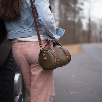 JANE LEATHER CROSSBODY - SMALL - OLIVE