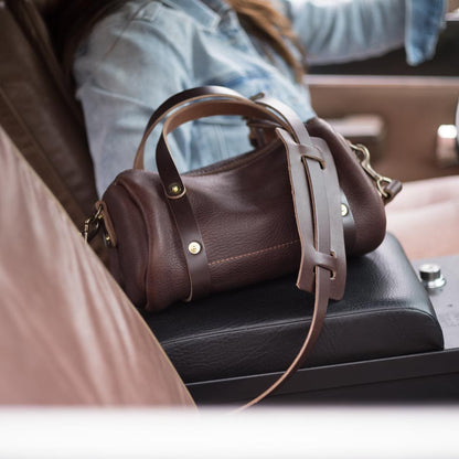 JANE LEATHER CROSSBODY - SMALL - MOCHA